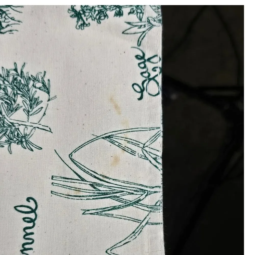 Vintage 1993 Kismet Cotton Placemats Set of 4 Botanical Herb Garden Cottagecore